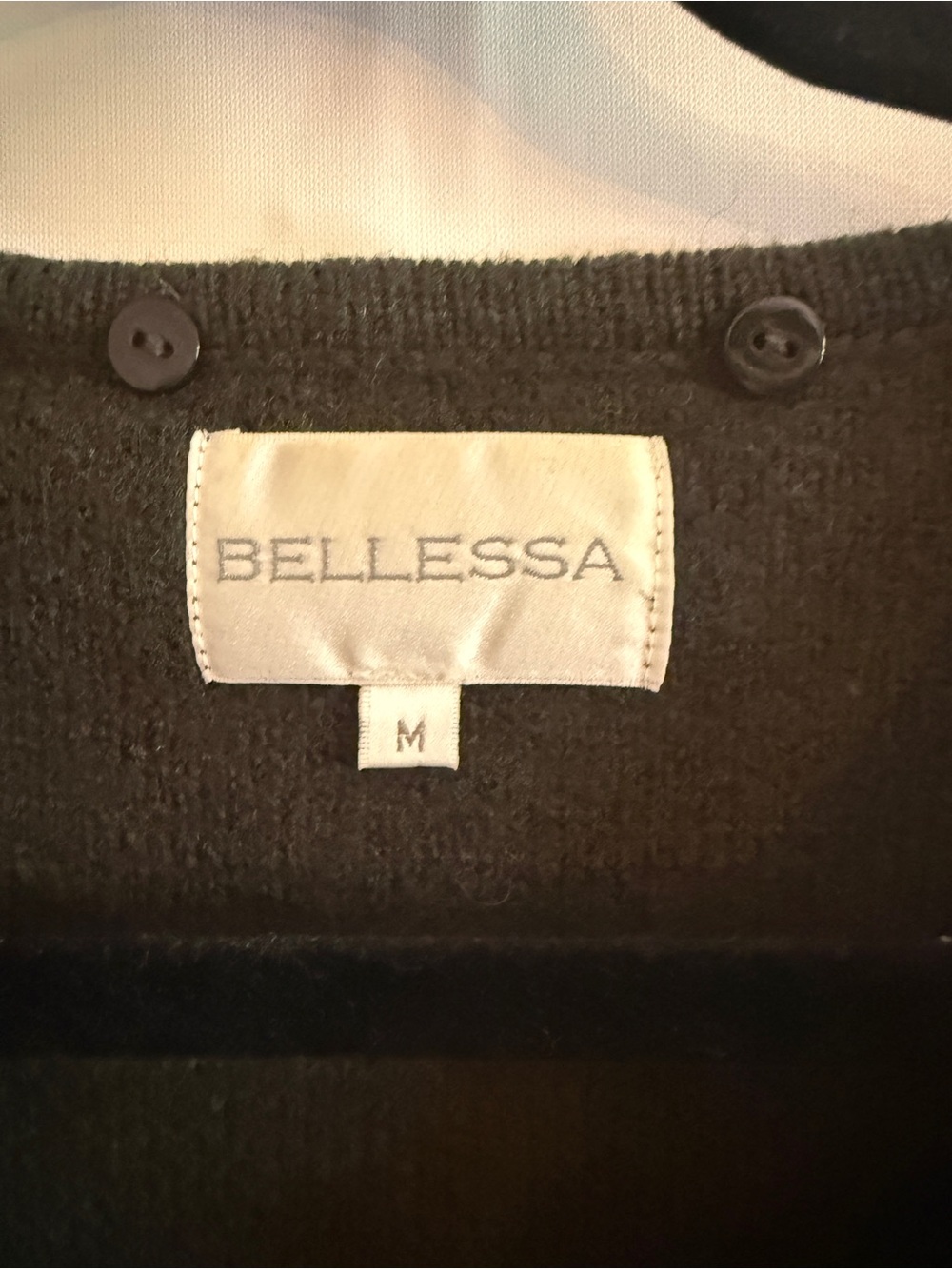 Vintage Bellessa 100% Wool Olive Floral Embroidered Cardigan Sweater M - Picture 4 of 7